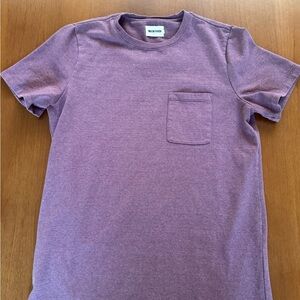 Taylor stitch heavy bag tee. heather purple. Size medium.